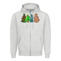 Dove Grey Christmas tree cakes and Christmas trees  ado Zipper Hoodie - AdoDesignShop