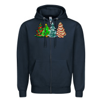 Navy Christmas tree cakes and Christmas trees  ado Zipper Hoodie - AdoDesignShop