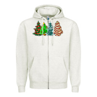 Oatmeal Heather Christmas tree cakes and Christmas trees  ado Zipper Hoodie - AdoDesignShop