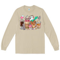 Mushroom Nurse Coffee Cups Long Sleeve Tee - FaDigitalArtStudio