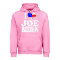 Fuchsia Pink i love joe biden Urban Hoodie - artisFamous