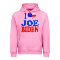 Fuchsia Pink i love joe biden Urban Hoodie - artisFamous