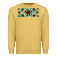 Antique Gold cowhide leopard sunflower gemstone Premium Sweatshirt - JahusDesignShop