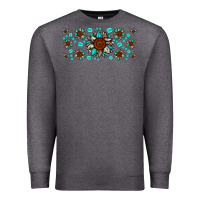 Charcoal Heather cowhide leopard sunflower gemstone Premium Sweatshirt - JahusDesignShop
