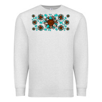 Oatmeal Heather cowhide leopard sunflower gemstone Premium Sweatshirt - JahusDesignShop
