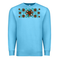 Ocean Blue cowhide leopard sunflower gemstone Premium Sweatshirt - JahusDesignShop