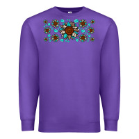 Purple cowhide leopard sunflower gemstone Premium Sweatshirt - JahusDesignShop