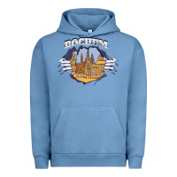 Pigment Pebble Blue Bochum city Urban Hoodie - artisFamous