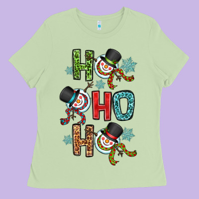 Ho Ho Ho Ladies Tee Designed By Oliviacreatesart