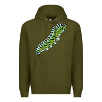 Army Green Papilio Machaon Caterpillar Premium Hoodie - LillyAllenDesigns