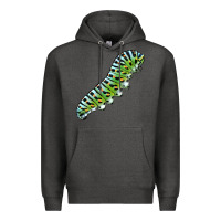 Charcoal Heather Papilio Machaon Caterpillar Premium Hoodie - LillyAllenDesigns