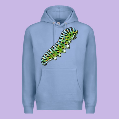 Papilio Machaon Caterpillar Premium Hoodie Designed By Lillyallendesigns