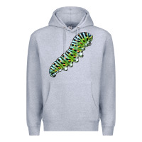 Heather Grey Papilio Machaon Caterpillar Premium Hoodie - LillyAllenDesigns