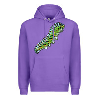 Purple Papilio Machaon Caterpillar Premium Hoodie - LillyAllenDesigns