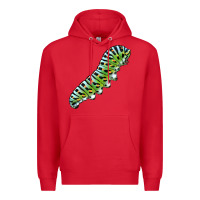 Red Papilio Machaon Caterpillar Premium Hoodie - LillyAllenDesigns