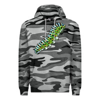 Slate Camo Papilio Machaon Caterpillar Premium Hoodie - LillyAllenDesigns