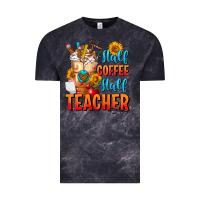 Cloud Black Half Coffee Half Teacher Vintage Tee - FaDigitalArtStudio