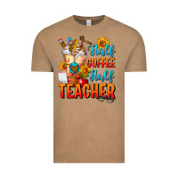 Vintage Coffee Half Coffee Half Teacher Vintage Tee - FaDigitalArtStudio