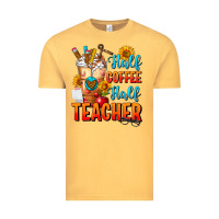 Vintage Mustard Half Coffee Half Teacher Vintage Tee - FaDigitalArtStudio
