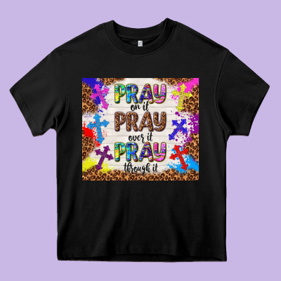 Pray On It Pray Over It Pray Through It Heavy Core Tee Designed By Tumblerdesignbyshophia