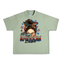 Oil Green american babe messy bun Urban Heavy Tee - FaDigitalArtStudio