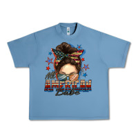 Pebble Blue american babe messy bun Urban Heavy Tee - FaDigitalArtStudio