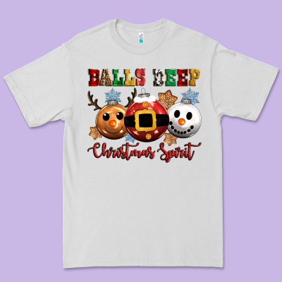 Balls Deep Christmas Spirit Premium Tee Designed By Cowgirlartshop