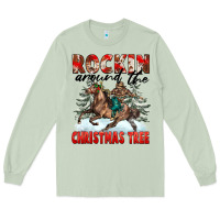 Matcha Rockin Around The Christmas Tree Rodeo Long Sleeve Tee - FaDigitalArtStudio