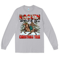 Moon Dust Rockin Around The Christmas Tree Rodeo Long Sleeve Tee - FaDigitalArtStudio