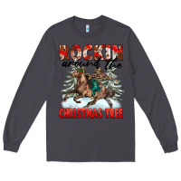 Smoke Rockin Around The Christmas Tree Rodeo Long Sleeve Tee - FaDigitalArtStudio