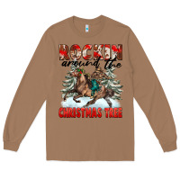 Toasted Coconut Rockin Around The Christmas Tree Rodeo Long Sleeve Tee - FaDigitalArtStudio