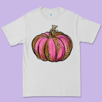 Leopard Cancer Pumpkin Premium Tee Designed By Ranaportraitstore