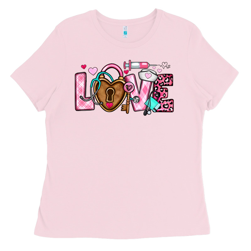 Love Valentines Day Nurse Ladies Tee by OliviaCreatesArt | Teevron