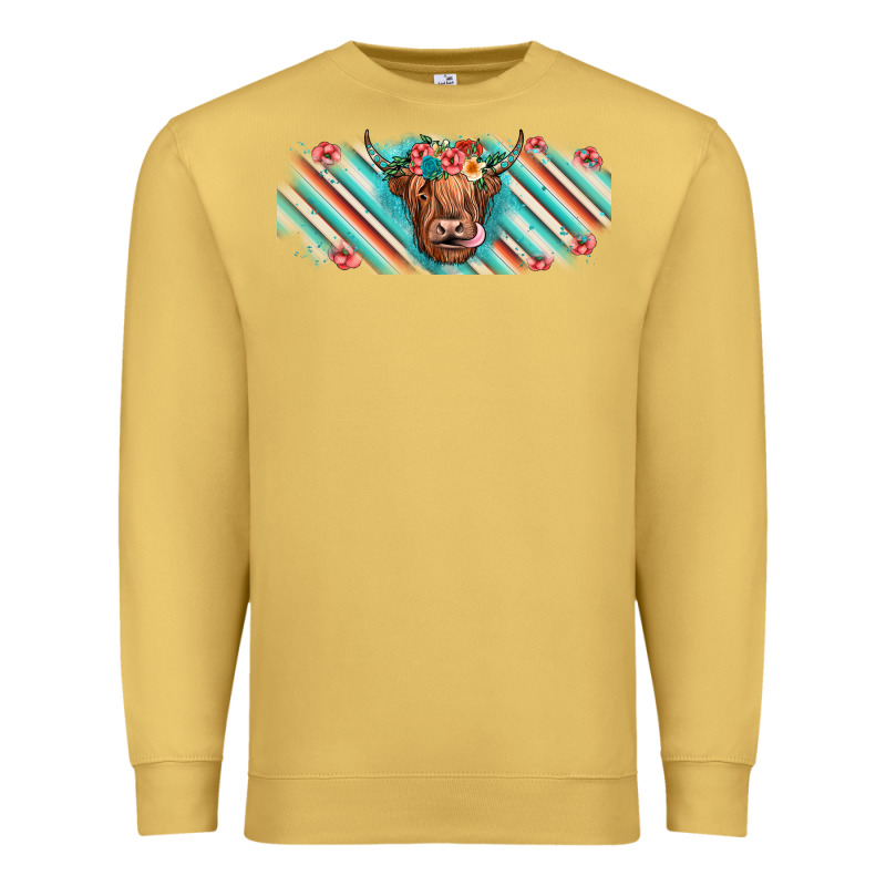 Cow Floral Premium Sweatshirt by JahusDesignShop | Teevron