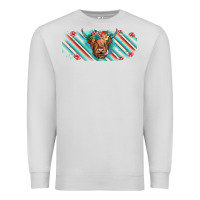 Dove Grey cow floral Premium Sweatshirt - JahusDesignShop
