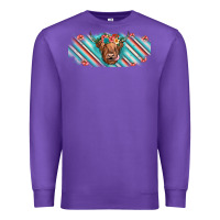 Purple cow floral Premium Sweatshirt - JahusDesignShop