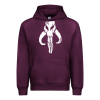 Mauve Wine mandorian skull Urban Hoodie - artisFamous