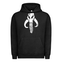 Pigment Black mandorian skull Urban Hoodie - artisFamous