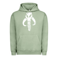 Pigment Oil Green mandorian skull Urban Hoodie - artisFamous