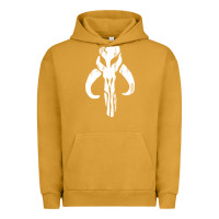 Pigment Peanut Butter mandorian skull Urban Hoodie - artisFamous