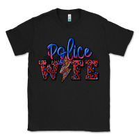 Black police wife with lightning bolt Classic Tee - CowGirlArtShop