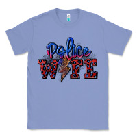 Colony Blue police wife with lightning bolt Classic Tee - CowGirlArtShop