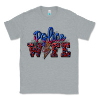 Heather Grey police wife with lightning bolt Classic Tee - CowGirlArtShop