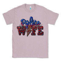 Lilac police wife with lightning bolt Classic Tee - CowGirlArtShop