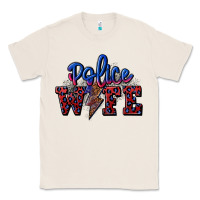 Natural police wife with lightning bolt Classic Tee - CowGirlArtShop