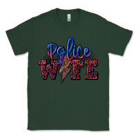 Sports Green police wife with lightning bolt Classic Tee - CowGirlArtShop