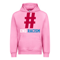 Fuchsia Pink Basic End Racism Resist - Anti Trump Gift Political Urban Hoodie - artisFamous
