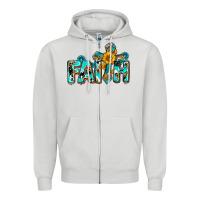 Dove Grey faith with cross ado Zipper Hoodie - AdoDesignShop
