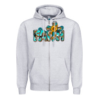 Heather Grey faith with cross ado Zipper Hoodie - AdoDesignShop