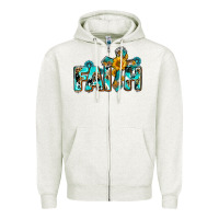 Oatmeal Heather faith with cross ado Zipper Hoodie - AdoDesignShop